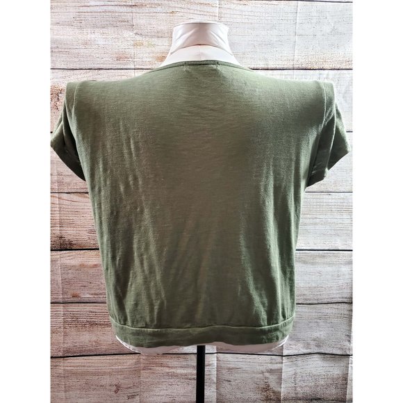 APPROPRIATE BEHAVIOR Army Green w Silver & Black Butterflys 4X (26/28W) - Picture 3 of 9